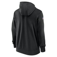 Muški Nike Black New Orleans Saints Obični klub Performanse punog zip hoodie