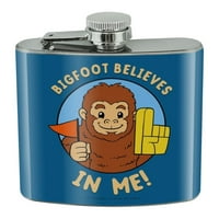 Bigfoot vjeruje u mene smiješni humor nehrđajući čelik 5oz kuk pijet