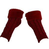 Ruanlalo rukavice, par pletene rukavice Fuzzy FINGHT bez rastezljivog palca Soft Držite topla čvrsta