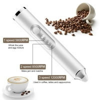 Nyidpsz brzine Električni mliječni frotor ručni proizvođač pjene sa glavama USB punjiva pjena za kavu