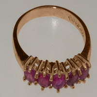 Britanci napravio 9k ružičasto zlato prirodno rubin ženski vječni prsten - veličine opcija - veličine