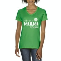 Normalno je dosadno - Ženska majica s kratkim rukavima V-izrez, do žene Veličina 3xl - Miami