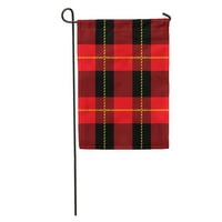 Crni crveni tartan plaćeni uzorak za škotske bijele britanske karirane bašte za zastavu Baner za zastavu