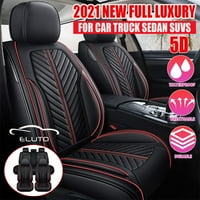 Eluto Seats Auto sedište pribor Pribor Full set, luksuzni PU kožni jastuk za jastuk Universal Fit za