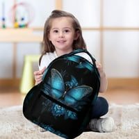 Leptir uzorak lagani ruksak za dječju školsku torbu sa patentnim zatvaračem za laptop torba za planinarenje