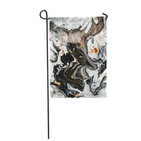 Sažetak Moderni mramorni efekt slikanje mješovite crno-bijele okućnice zastava ukrasna zastava kuće