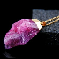 TaqqPue ogrlice za žene tinejdžerske djevojke, prirodno kameno kristalno ogrlica pozlaćenog kvarcnog