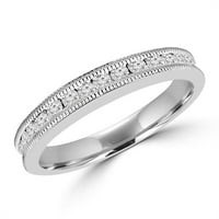 MDR170035-4. 0. CTW Okrugli dijamantni poluvremeni vječni prsten za vjenčanje u 14k bijelo zlato - 4.5