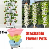 Vertikalna slaganja od jagoda biljka za vrtna ploča cvijet veg lonca DIY -Color