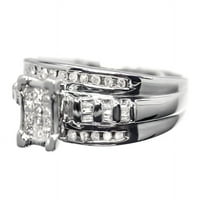 Princess dijamantni zaručni prsten u srebru sterlinga