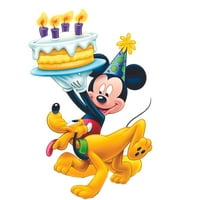Pluto rođendanski torta Crtani znakovi Dekora zidna naljepnica Dizajn dizajna za djevojke Dječaci Dječja