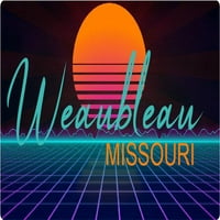 Wheatland Missouri Vinil Decal Stiker Retro Neon Dizajn