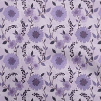 Onuone baršunaste ljubičaste tkanine Florals Tkanina za šivanje tiskane ploče za obnarenje pored dvorišta