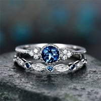 Nakit Ženski dijamantni prsten Par nakit za prstenje za prstenje veličine prstena za žene bakrene ljubičaste