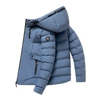 KPOPLK MENS zimski kaput topla jakna s kapuljačom topla puffer jakna od pamučnog kaputa s uklonjivom