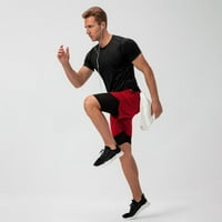 Xmarks Muškarci u trčanju kratkih hlača Trening Yoga teretane Sportske kratke hlače sa telefonskim džepovima
