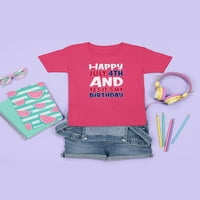 4. jula je moj rođendanski majica Juniors -image by Shutterstock, X-mali