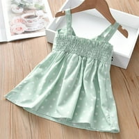 FESFESFES TODDLER Baby Girls Outfits Sling odjeća Wave Point Print Romper Kids haljina na prodaju