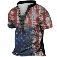 Ernkv muški vijak Comfy vrhovi klirens USA Zastava za ispis tees odjeća modni ljetni kratkih rukava