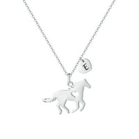 Konjski pokloni za djevojčice ogrlicu od nehrđajućeg čelika početna ogrlica od srca