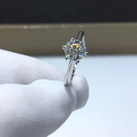 Toyella Moissinite ženski dijamantni prsten visoke jasnoće srebrne jednostavno srce arrow 2carat veličine10