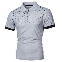 Muški kratki rukav polo majice Ležerne prilike Polka Dot Basic T majice Brzo suho dugme Golf Tee Košulje
