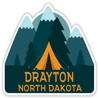 Drayton Sjeverni Dakota Suvenir Magnet Magnet Camping TENT dizajn
