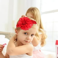 Proizvodi za njegu kose Red Baby Girls Trake za glavu Boje Šifon cvijet mekaste rastezljive dlake za