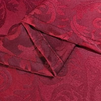 Trgovina za šišanje 90 - okrugla crvena, krpa za damak sa prekrivenim podružnicama vrtlog posteljina