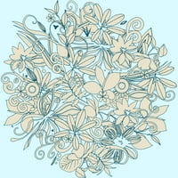 Traper cvjetni krug mens svijetlo plavi grafički tee - dizajn od strane ljudi s