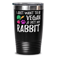 Kunić ljubavnik Vegan 20oz Tumbler Travel MUG Funny Vegetarian Bunny Mom Day