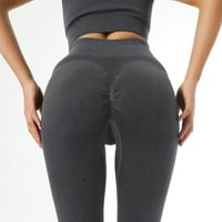 AUFMER Hlače za žensko čišćenje elastičnih struka Sportske hlače Duge ispis Yoga hlače za žene obojene