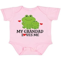 Inktastic My Grandad me voli žablje poklon baby bodysuit