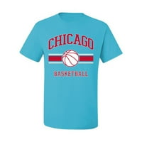 Divlji Bobby City of Chicago Chi Košarka Fantasy Fon Sports Muška majica, lagana tirkizna, 3x-velika