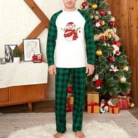 Soft Božić slatka plaža Početna Topla pidžama dvodijelna odjeća za roditelj-dijete vojska zelena