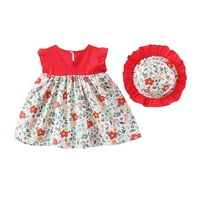 Pejock 2- godine pamučne haljine za djevojke djece djeca nabora za cvjetnu djevojku haljina dječje djevojke