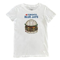 Ženska malena kaučje bijela Toronto Blue Jays Burger majica