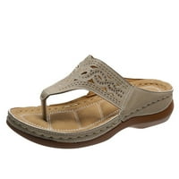 Ecqkame ženske platforme sandale za sandale Ljetne dame Flip-Flops Wedge Peta papuče sandale casual