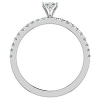 PETITE DIAMOND ANGGEMENT Prstenje za žene Marquise Solitaire Diamond Ring 14k bijelo zlato 0. CT TW
