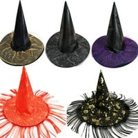 Opšise vještica šljokica Wig pokazivana šešir smiješna ukrasna glava dodatna oprema Halloween ukras