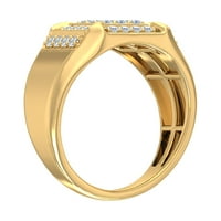 Carat muškarci Diamond Wedding prsten za vjenčanje u 14K žutom zlatu