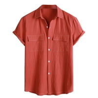 CLlios Havajska majica za muškarce Ljetna tropska uzorka Majica modne majice kratkih rukava prema dolje