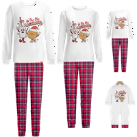 Parovi Božićne pidžame postavljene klasične noćne odjeće Božićnim podudaranjem pidžama postavljene veličine