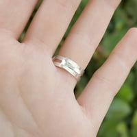 Mute labud ujutro lagano slikanje srebrni pozlaćeni prsten s novitetom