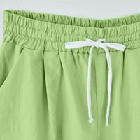 Unleife kratke hlače za žene Žene ljetne čvrste pet bodova Velike veličine pamučne pantalone casual