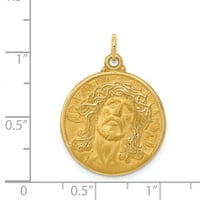 FineJewelers 14k žuto zlato Isuse medalja šarm za odrasle