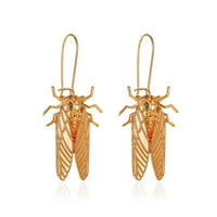 Insect Golden Cicada Minđuše Gothic Design Izrezbareni nakit Decor I2W7