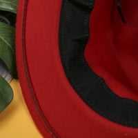 Fanvereka Djeca Vintage Bowler Solid Color Wide Wide Wise Biserl Flat-Top Cap