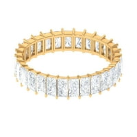 Princezo rez Moissite puni vječni prsten za žene - D boja vs jasnoća, 14k žuto zlato, SAD 6,50