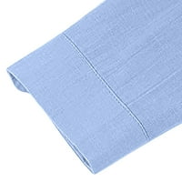 Guvpev muške posteljine dugih rukava majica bez rukava, ležaljke, ljetni vrh - svijetlo plavi XL